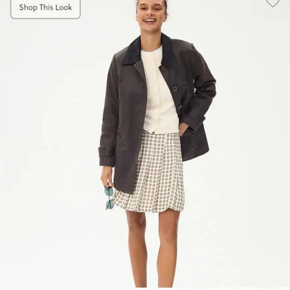 J Crew Coated Barn Jacket™ CN058 NWT $278 Washed Black Grey Combo - Picture 3 of 8